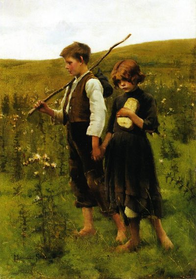 On the Way to the Fields by Marianne Stokes